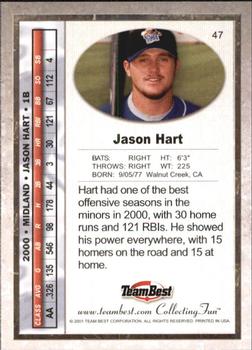 2001 Team Best #47 Jason Hart Back