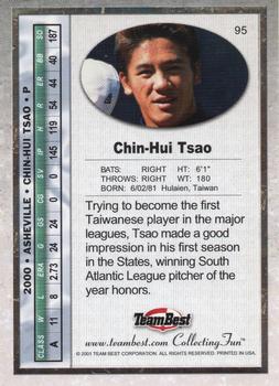 2001 Team Best #95 Chin-Hui Tsao Back