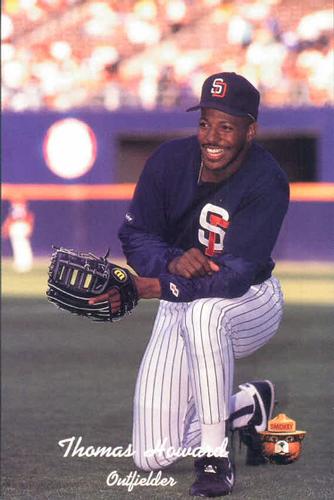 1991 San Diego Padres Smokey #14 Thomas Howard Front