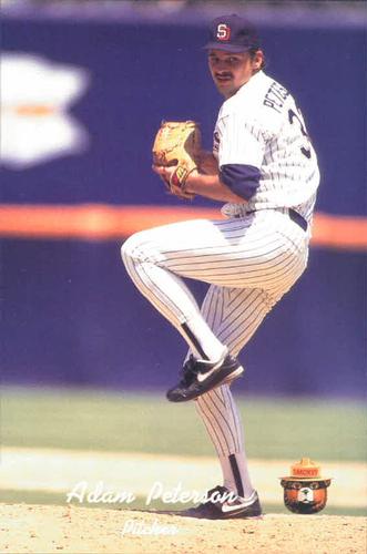 1991 San Diego Padres Smokey #25 Adam Peterson Front