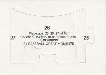 1982 Donruss - Babe Ruth Puzzle #25-27 '81 Baseball Great Moments (Babe Ruth) Back
