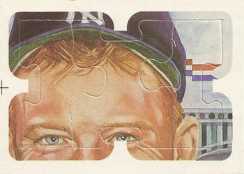 1983 Donruss Hall of Fame Heroes - Mickey Mantle Puzzle #22-24 Mickey Mantle Front