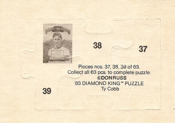 1983 Donruss - Ty Cobb Puzzle #37-39 Ty Cobb Back