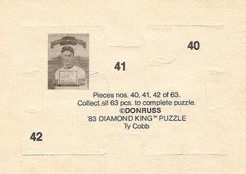1983 Donruss - Ty Cobb Puzzle #40-42 Ty Cobb Back