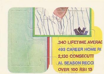 1985 Donruss - Lou Gehrig Puzzle #37-39 Lou Gehrig Front