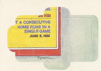1985 Donruss - Lou Gehrig Puzzle #52-54 Lou Gehrig Front
