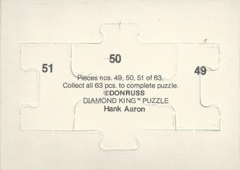 1986 Donruss - Hank Aaron Puzzle #49-51 Hank Aaron Back