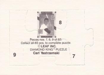 1990 Donruss - Carl Yastrzemski Puzzle #7-9 Carl Yastrzemski Back