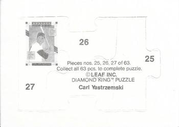 1990 Donruss - Carl Yastrzemski Puzzle #25-27 Carl Yastrzemski Back