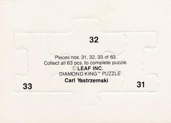 1990 Donruss - Carl Yastrzemski Puzzle #31-33 Carl Yastrzemski Back