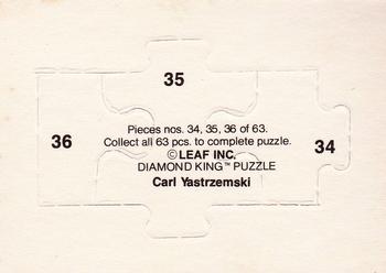 1990 Donruss - Carl Yastrzemski Puzzle #34-36 Carl Yastrzemski Back