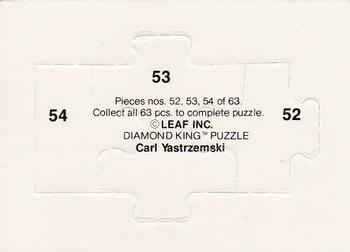 1990 Donruss - Carl Yastrzemski Puzzle #52-54 Carl Yastrzemski Back
