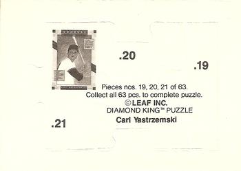 1990 Donruss - Carl Yastrzemski Puzzle #19-21 Carl Yastrzemski Back