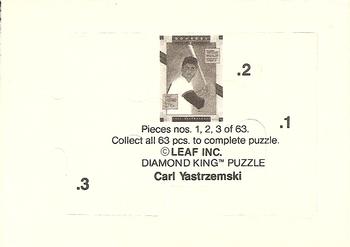 1990 Donruss - Carl Yastrzemski Puzzle #1-3 Carl Yastrzemski Back