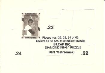 1990 Donruss - Carl Yastrzemski Puzzle #22-24 Carl Yastrzemski Back