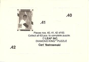 1990 Donruss - Carl Yastrzemski Puzzle #40-42 Carl Yastrzemski Back