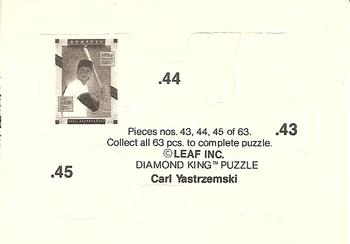 1990 Donruss - Carl Yastrzemski Puzzle #43-45 Carl Yastrzemski Back