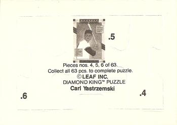 1990 Donruss - Carl Yastrzemski Puzzle #4-6 Carl Yastrzemski Back