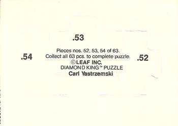 1990 Donruss - Carl Yastrzemski Puzzle #52-54 Carl Yastrzemski Back