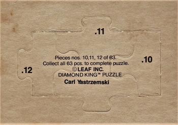 1990 Donruss - Carl Yastrzemski Puzzle #10-12 Carl Yastrzemski Back