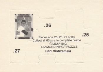 1990 Donruss - Carl Yastrzemski Puzzle #25-27 Carl Yastrzemski Back