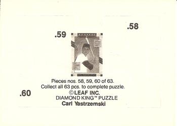 1990 Donruss - Carl Yastrzemski Puzzle #58-60 Carl Yastrzemski Back