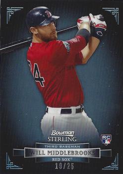 2012 Bowman Sterling - Black Refractors #50 Will Middlebrooks Front