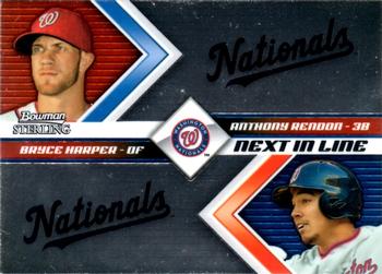 2012 Bowman Sterling - Next In Line #NIL3 Anthony Rendon / Bryce Harper Front