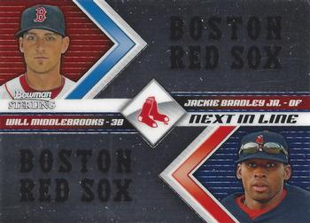 2012 Bowman Sterling - Next In Line #NIL4 Jackie Bradley Jr. / Will Middlebrooks Front