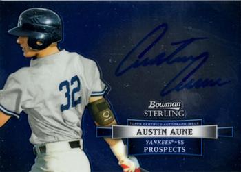 2012 Bowman Sterling - Prospect Autographs #BSAP-AAU Austin Aune Front