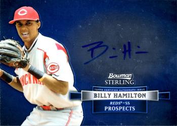 2012 Bowman Sterling - Prospect Autographs #BSAP-BH Billy Hamilton Front