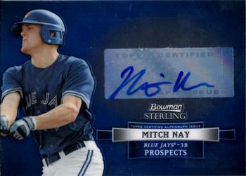2012 Bowman Sterling - Prospect Autographs #BSAP-MN Mitch Nay Front