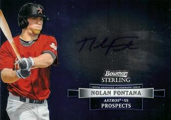 2012 Bowman Sterling - Prospect Autographs #BSAP-NF Nolan Fontana Front