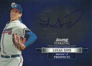 2012 Bowman Sterling - Prospect Autographs #BSAP-LS Lucas Sims Front