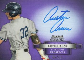 2012 Bowman Sterling - Prospect Autographs Purple Refractors #BSAP-AAU Austin Aune Front