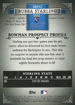 2012 Bowman Sterling - Prospects #BSP42 Bubba Starling Back