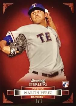 2012 Bowman Sterling - Red Refractors #18 Martin Perez Front