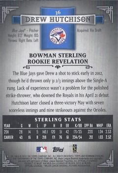 2012 Bowman Sterling - Refractors #36 Drew Hutchison Back