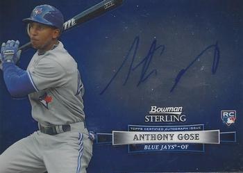 2012 Bowman Sterling - Rookie Autographs #BSAR-AG Anthony Gose Front