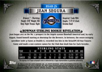 2012 Bowman Sterling - Rookie Autographs #BSAR-JS Jean Segura Back