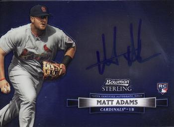 2012 Bowman Sterling - Rookie Autographs #BSAR-MA Matt Adams Front