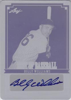 2012 Leaf Best of Baseball - Printing Plates Cyan #BA-BW1 Billy Williams Front
