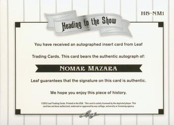 2012 Leaf Ultimate - Heading to the Show #NM1 Nomar Mazara Back