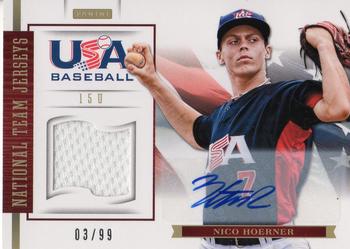2012 Panini USA Baseball - 15U National Team Jersey Signatures #11 Nico Hoerner Front