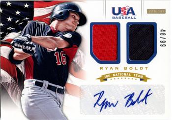 2012 Panini USA Baseball - 18U National Team Dual Jerseys Signatures #4 Ryan Boldt Front