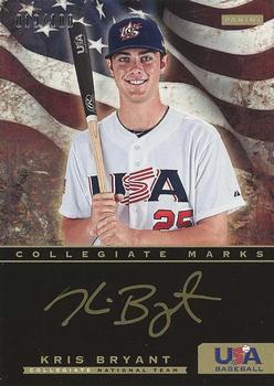 2012 Panini USA Baseball - Collegiate National Team Collegiate Marks Signatures #2 Kris Bryant Front