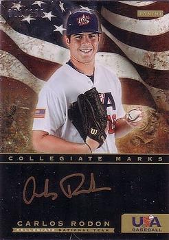 2012 Panini USA Baseball - Collegiate National Team Collegiate Marks Signatures #18 Carlos Rodon Front