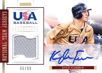 2012 Panini USA Baseball - Collegiate National Team Jersey Signatures #7 Kyle Farmer Front