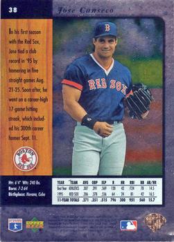 1996 SP #38 Jose Canseco Back