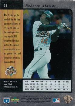 1996 SP #29 Roberto Alomar Back